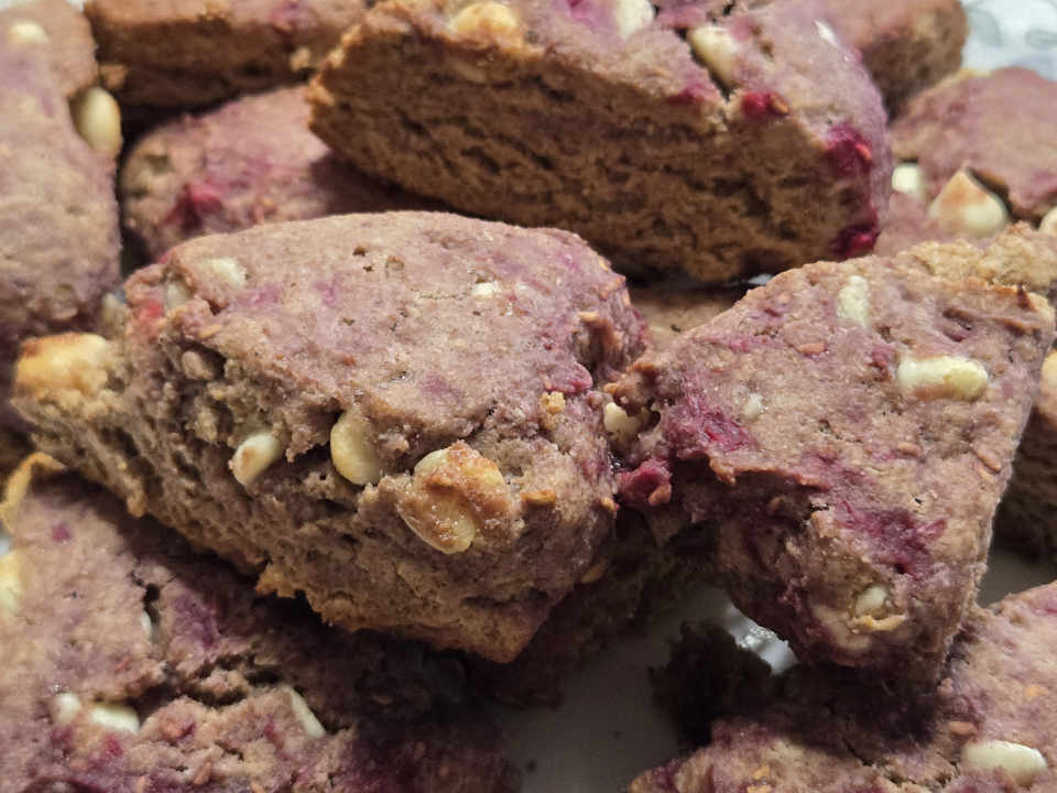 White Chocolate Rasberry Scones
